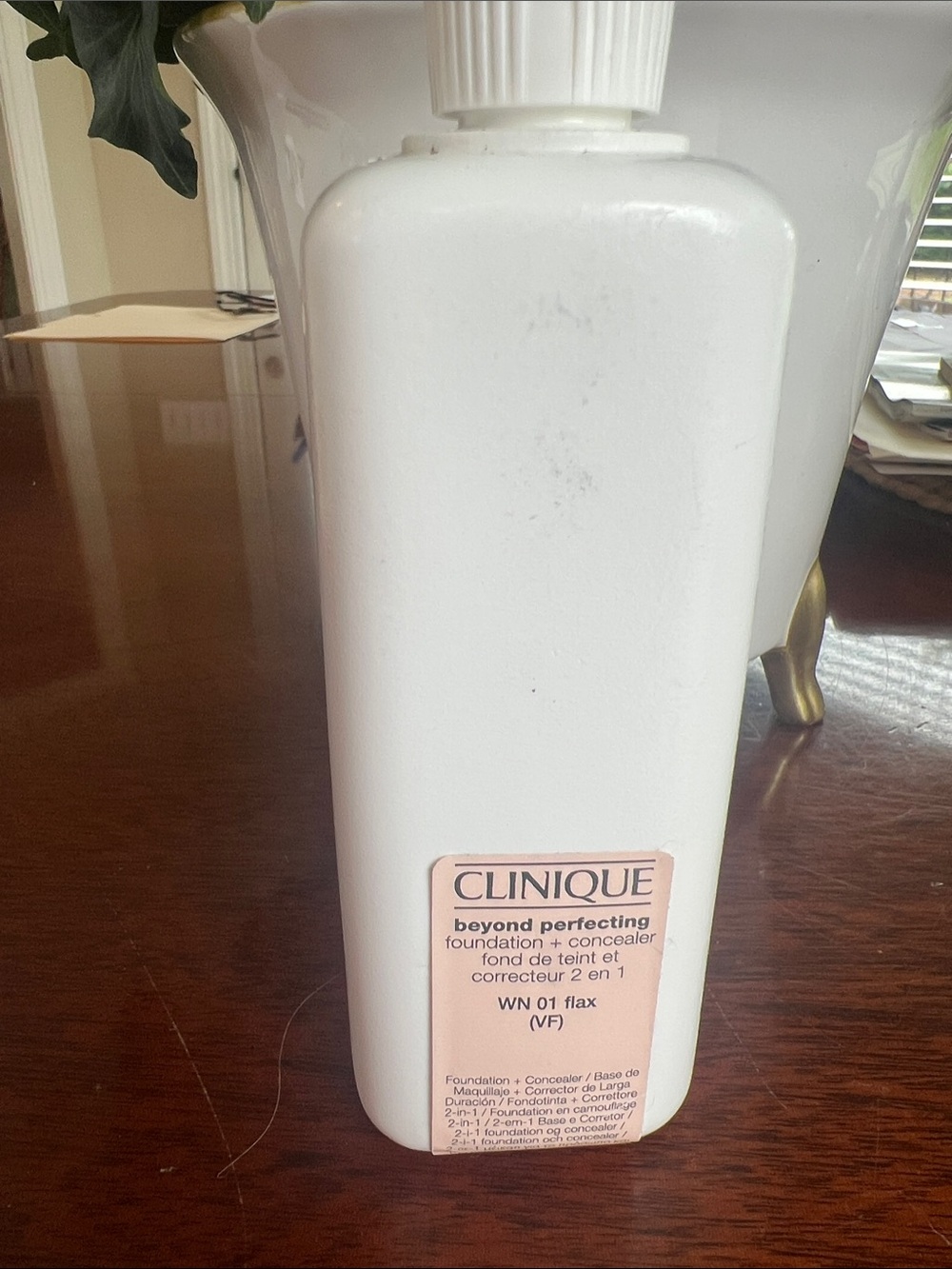 Clinique Beyond Perfecting Foundation + Concealer White Bottle with Peach Label